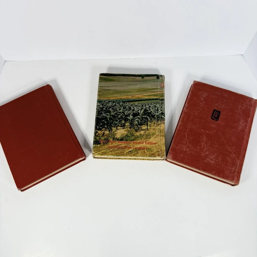 Vintage 1940s–1950s Basic Readers School Books Lot of 3 Hardcover